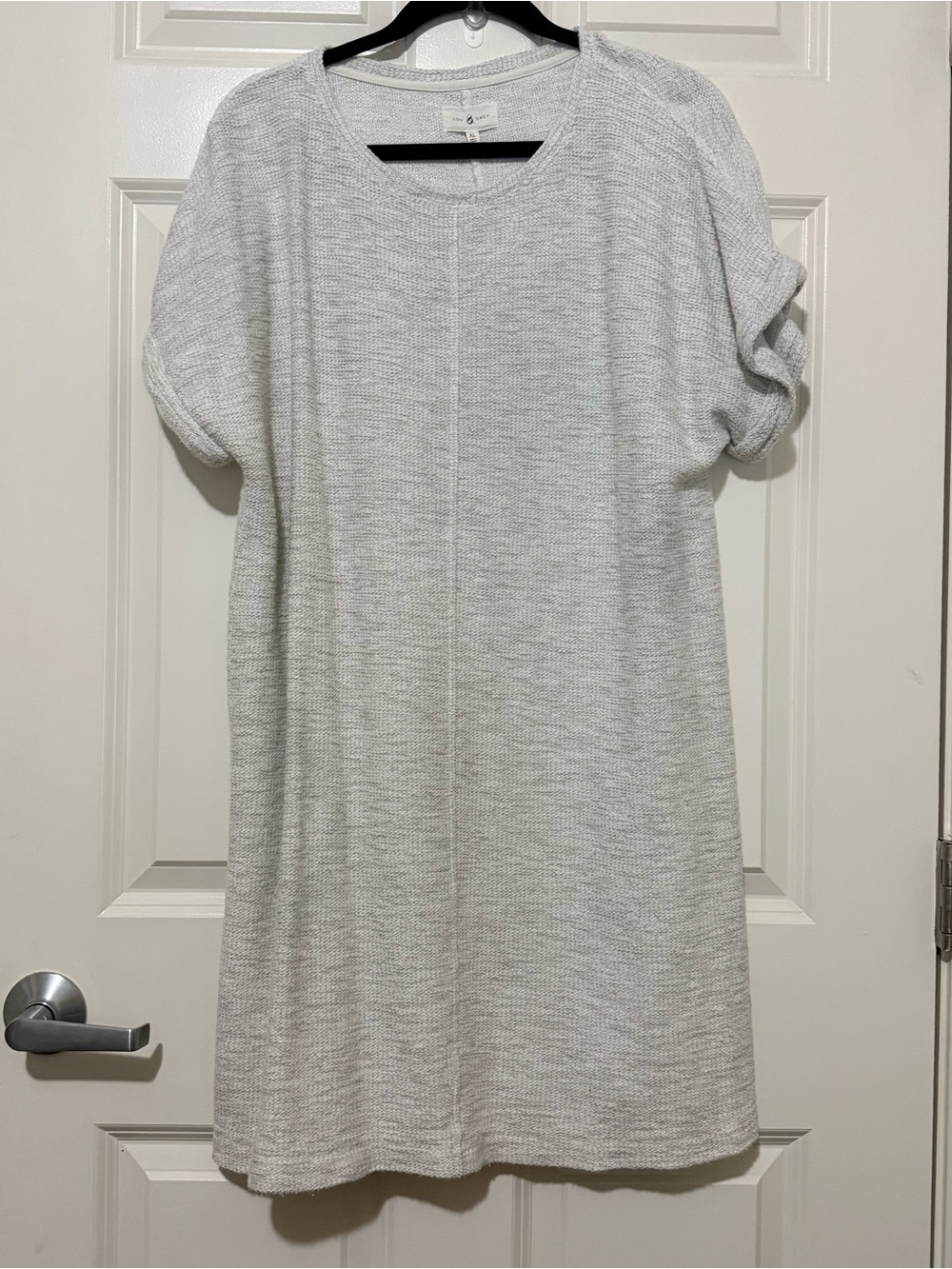 Lou & Grey Cozy Soft Light Gray Knit Shift Dress XL Cotton Blend
